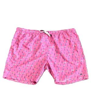 NWT Crown & Ivy Pink Drawstring Swim Trunks size XXL